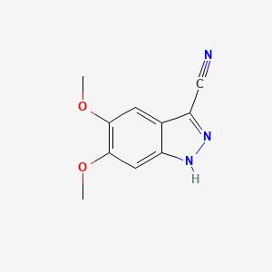 molecular formula C10H9N3O2 B1453059 5,6-Dimethoxy-1H-indazole-3-carbonitrile CAS No. 29281-09-2