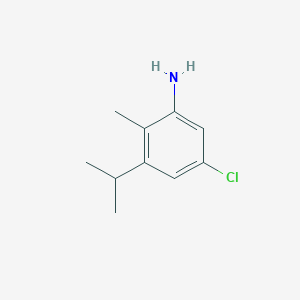 molecular formula C10H14ClN B1453061 5-Chloro-3-isopropyl-2-methyl-phenylamine CAS No. 1072830-68-2