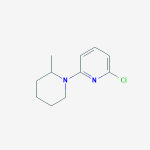 molecular formula C11H15ClN2 B1453062 1-(6-Chloro-2-pyridinyl)-2-methylpiperidine CAS No. 1220030-98-7