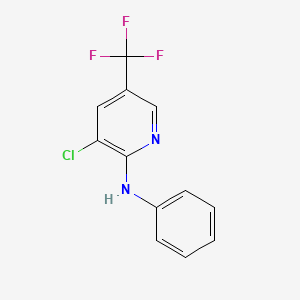 molecular formula C12H8ClF3N2 B1453065 3-chloro-N-phenyl-5-(trifluoromethyl)pyridin-2-amine CAS No. 1163681-50-2