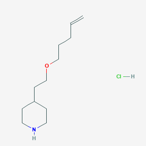 molecular formula C12H24ClNO B1453066 4-[2-(4-Pentenyloxy)ethyl]piperidine hydrochloride CAS No. 1220028-68-1