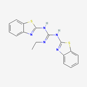 molecular formula C17H15N5S2 B14530675 N,N'-Bis[(1,3-benzothiazol-2-yl)]-N''-ethylguanidine CAS No. 62540-26-5