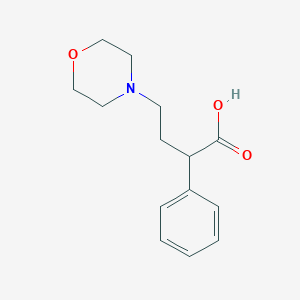 molecular formula C14H19NO3 B1453069 4-吗啉-4-基-2-苯基丁酸 CAS No. 858712-33-1