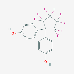 molecular formula C17H10F8O2 B145307 1,1-Bis-(4-hydroxyphenyl)-octafluorocyclopentane CAS No. 136525-92-3