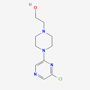 molecular formula C10H15ClN4O B1453073 2-[4-(6-Chloro-2-pyrazinyl)-1-piperazinyl]-1-ethanol CAS No. 1219981-14-2