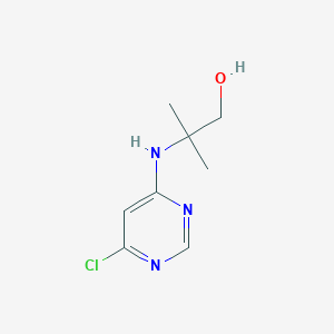 molecular formula C8H12ClN3O B1453075 2-[(6-Chloro-4-pyrimidinyl)amino]-2-methyl-1-propanol CAS No. 1219963-83-3