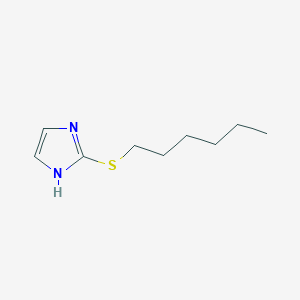 molecular formula C9H16N2S B14530762 2-(Hexylsulfanyl)-1H-imidazole CAS No. 62652-37-3