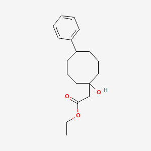 molecular formula C18H26O3 B14530800 Ethyl (1-hydroxy-5-phenylcyclooctyl)acetate CAS No. 62702-35-6
