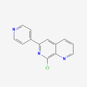 molecular formula C13H8ClN3 B1453083 8-Chloro-6-(pyridin-4-YL)-1,7-naphthyridine CAS No. 1211595-29-7