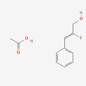 molecular formula C11H13FO3 B14530839 Acetic acid;2-fluoro-3-phenylprop-2-en-1-ol CAS No. 62360-00-3
