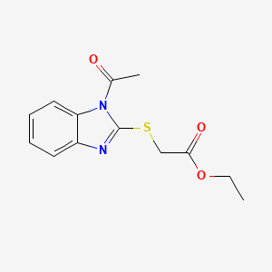 molecular formula C13H14N2O3S B14530852 Ethyl [(1-acetyl-1H-benzimidazol-2-yl)sulfanyl]acetate CAS No. 62312-54-3