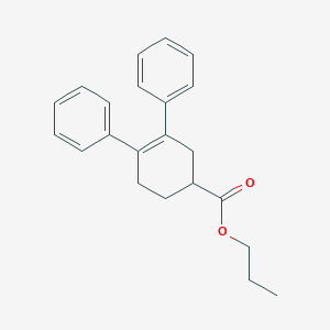 molecular formula C22H24O2 B14530874 Propyl 3,4-diphenylcyclohex-3-ene-1-carboxylate CAS No. 62543-99-1