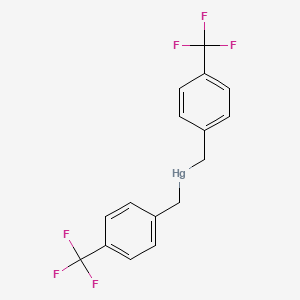 molecular formula C16H12F6Hg B14530884 Bis{[4-(trifluoromethyl)phenyl]methyl}mercury CAS No. 62781-71-9