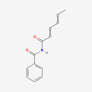 molecular formula C13H13NO2 B14530887 N-(Hexa-2,4-dienoyl)benzamide CAS No. 62764-12-9