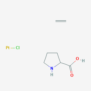 molecular formula C7H13ClNO2Pt B14530888 Chloroplatinum;ethene;pyrrolidine-2-carboxylic acid CAS No. 62358-00-3