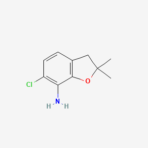 molecular formula C10H12ClNO B1453092 6-Chloro-2,2-dimethyl-2,3-dihydro-1-benzofuran-7-amine CAS No. 159020-68-5