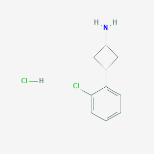 molecular formula C10H13Cl2N B1453105 3-(2-Chlorophenyl)cyclobutan-1-amine hydrochloride CAS No. 1807941-06-5