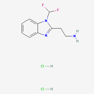 2-[1-(difluoromethyl)-1H-1,3-benzodiazol-2-yl]ethan-1-amine dihydrochloride