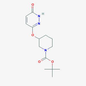 molecular formula C14H21N3O4 B1453124 tert-Butyl 3-((6-oxo-1,6-dihydropyridazin-3-yl)oxy)piperidine-1-carboxylate CAS No. 1219827-82-3