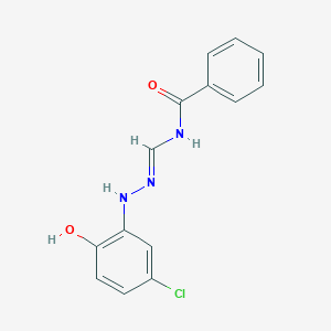 molecular formula C14H12ClN3O2 B14531277 N-[(E)-[(5-chloro-2-hydroxyphenyl)hydrazinylidene]methyl]benzamide 