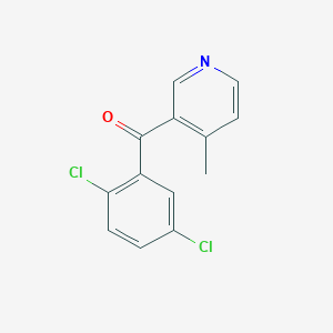 molecular formula C13H9Cl2NO B1453130 3-(2,5-Dichlorobenzoyl)-4-methylpyridine CAS No. 1187169-06-7