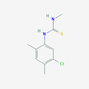 molecular formula C10H13ClN2S B14531336 N-(5-Chloro-2,4-dimethylphenyl)-N'-methylthiourea CAS No. 62616-61-9