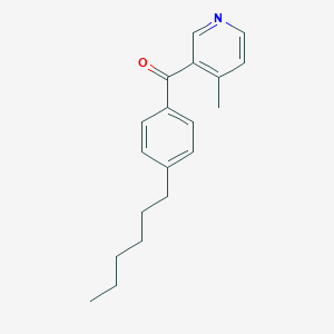 molecular formula C19H23NO B1453138 3-(4-己基苯甲酰)-4-甲基吡啶 CAS No. 1187168-24-6