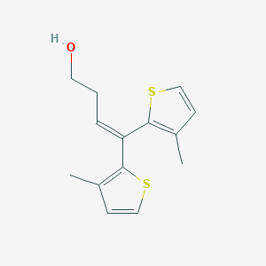 molecular formula C14H16OS2 B1453140 4,4-Bis(3-methyl-2-thienyl)-3-buten-1-ol CAS No. 847233-27-6