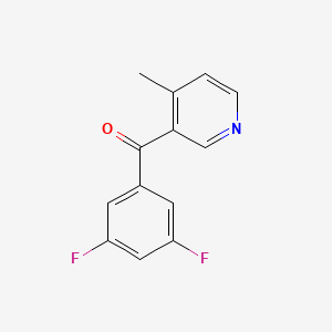 molecular formula C13H9F2NO B1453144 3-(3,5-Difluorobenzoyl)-4-methylpyridine CAS No. 1187170-91-7