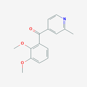 molecular formula C15H15NO3 B1453146 4-(2,3-Dimethoxybenzoyl)-2-methylpyridine CAS No. 1187165-44-1