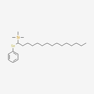 molecular formula C24H44SeSi B14531502 Trimethyl[1-(phenylselanyl)pentadecyl]silane CAS No. 62418-56-8
