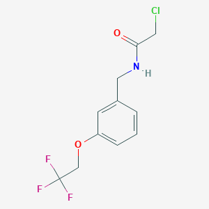 molecular formula C11H11ClF3NO2 B1453152 2-chloro-N-{[3-(2,2,2-trifluoroethoxy)phenyl]methyl}acetamide CAS No. 1258640-35-5