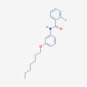 molecular formula C20H24INO2 B14531537 N-[3-(Heptyloxy)phenyl]-2-iodobenzamide CAS No. 62303-03-1