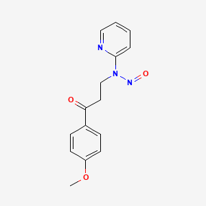 molecular formula C15H15N3O3 B14531551 N-[3-(4-Methoxyphenyl)-3-oxopropyl]-N-pyridin-2-ylnitrous amide CAS No. 62366-08-9