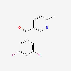 molecular formula C13H9F2NO B1453157 5-(3,5-二氟苯甲酰)-2-甲基吡啶 CAS No. 1187169-35-2