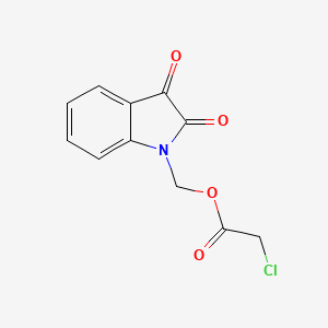 molecular formula C11H8ClNO4 B1453159 (2,3-dioxo-2,3-dihydro-1H-indol-1-yl)methyl chloroacetate CAS No. 40693-49-0