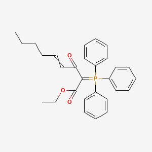 molecular formula C29H31O3P B14531601 Ethyl 3-oxo-2-(triphenyl-lambda~5~-phosphanylidene)non-4-enoate CAS No. 62251-81-4