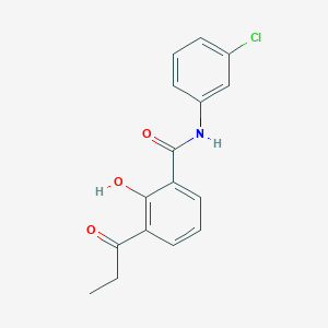 molecular formula C16H14ClNO3 B14531608 N-(3-Chlorophenyl)-2-hydroxy-3-propanoylbenzamide CAS No. 62755-78-6