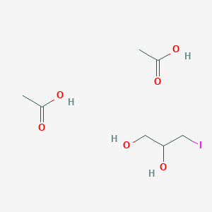 molecular formula C7H15IO6 B14531638 Acetic acid;3-iodopropane-1,2-diol CAS No. 62700-87-2