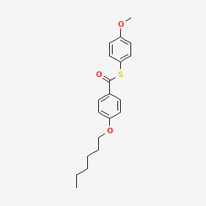 molecular formula C20H24O3S B14531640 S-(4-Methoxyphenyl) 4-(hexyloxy)benzene-1-carbothioate CAS No. 62525-76-2
