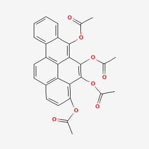 molecular formula C28H20O8 B14531661 Benzo(a)pyrenetetrol, tetraacetate CAS No. 62586-45-2