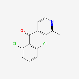 molecular formula C13H9Cl2NO B1453173 4-(2,6-Dichlorobenzoyl)-2-methylpyridine CAS No. 1187169-53-4