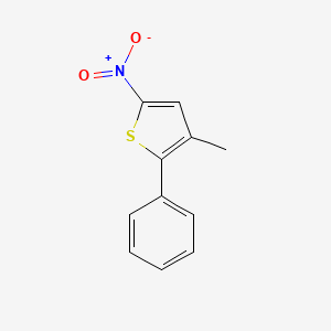 molecular formula C11H9NO2S B14531740 Thiophene, 3-methyl-5-nitro-2-phenyl- CAS No. 62403-81-0