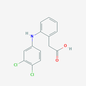 molecular formula C14H11Cl2NO2 B145318 2-[(3,4-Dichlorophenyl)amino]phenylacetic acid CAS No. 127792-33-0