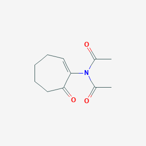 molecular formula C11H15NO3 B14531813 N-Acetyl-N-(7-oxocyclohept-1-en-1-yl)acetamide CAS No. 62372-81-0