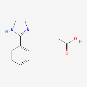 molecular formula C11H12N2O2 B14531871 acetic acid;2-phenyl-1H-imidazole CAS No. 62695-51-6