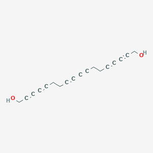 molecular formula C18H14O2 B14531919 Octadeca-2,4,8,10,14,16-hexayne-1,18-diol CAS No. 62741-36-0