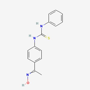 molecular formula C15H15N3OS B14531924 N-[4-(N-Hydroxyethanimidoyl)phenyl]-N'-phenylthiourea CAS No. 62731-26-4