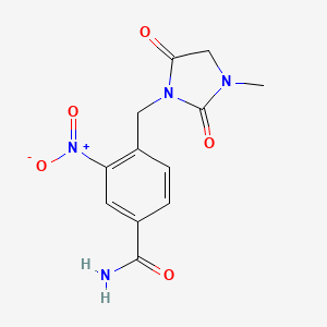 4-[(3-Methyl-2,5-dioxoimidazolidin-1-yl)methyl]-3-nitrobenzamide
