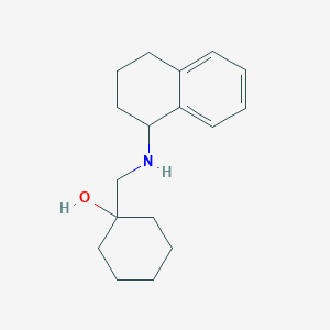 molecular formula C17H25NO B1453194 1-{[(1,2,3,4-Tetrahydronaphthalen-1-yl)amino]methyl}cyclohexan-1-ol CAS No. 1179023-85-8